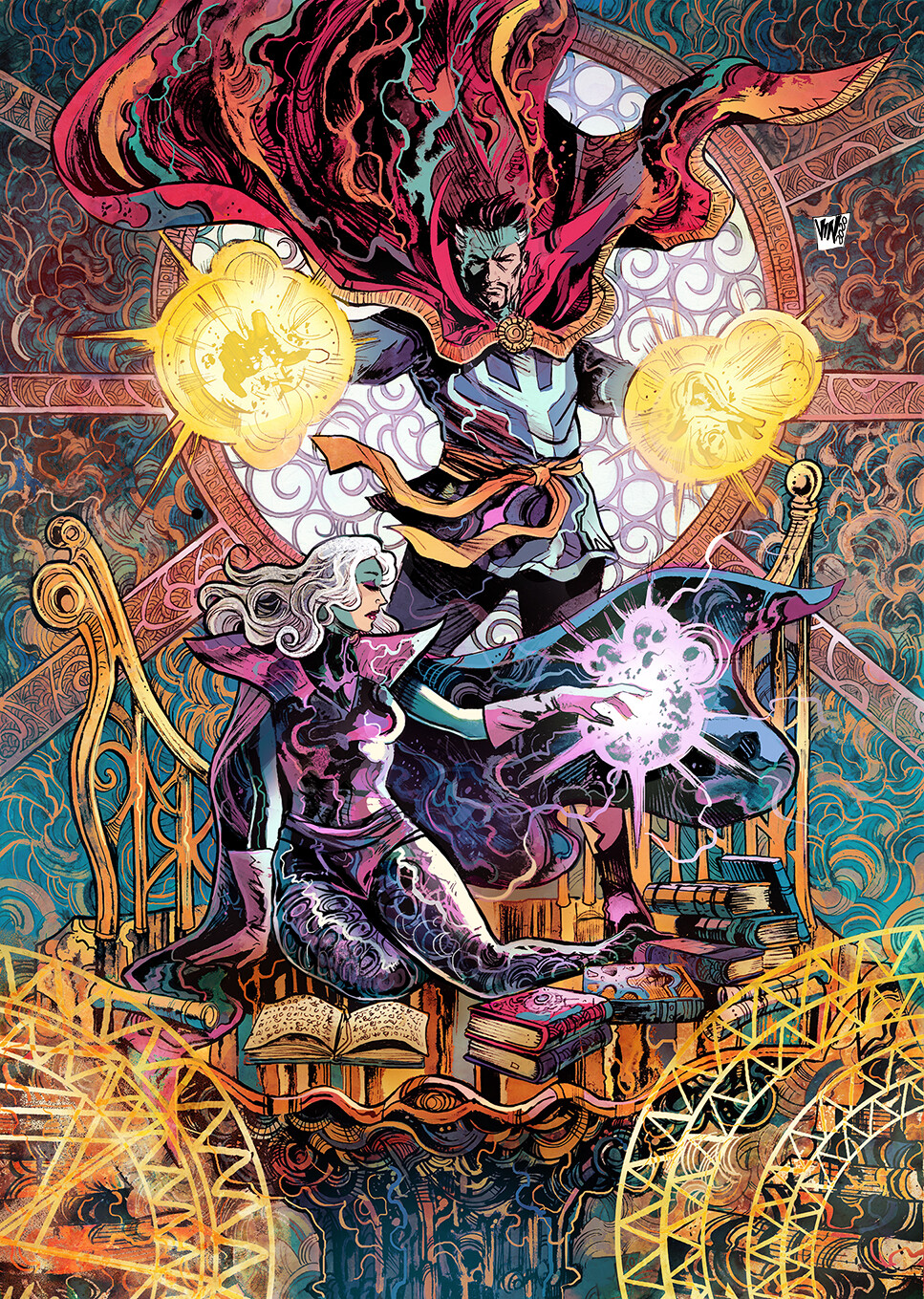 “Dr. Strange and Clea” by Vincenzo Riccardi