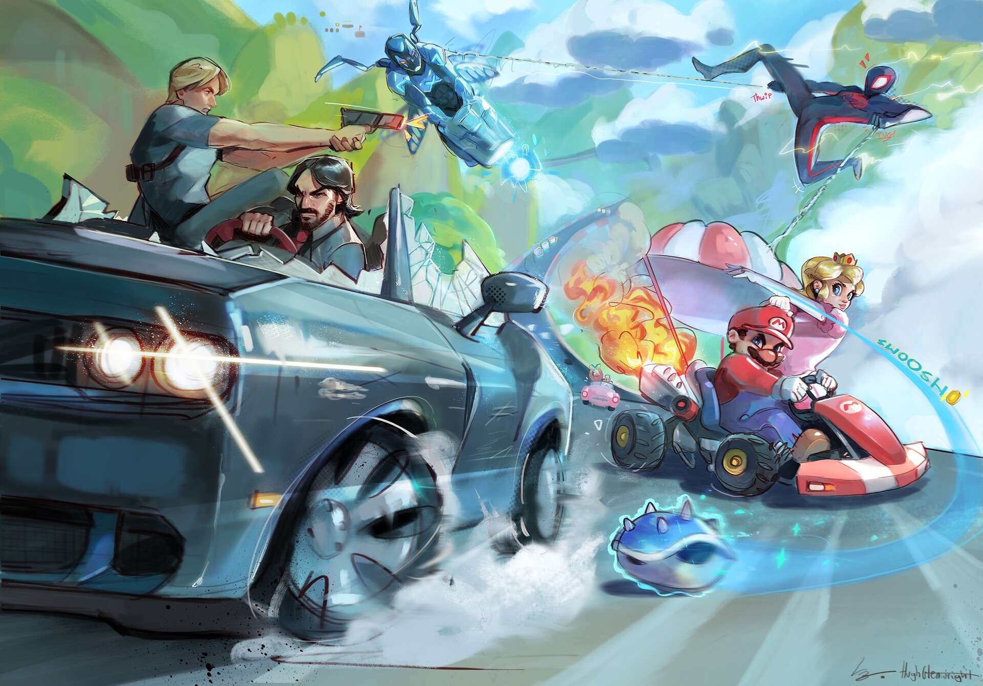 “2023 Mario Kart” by Hugh Glenwright