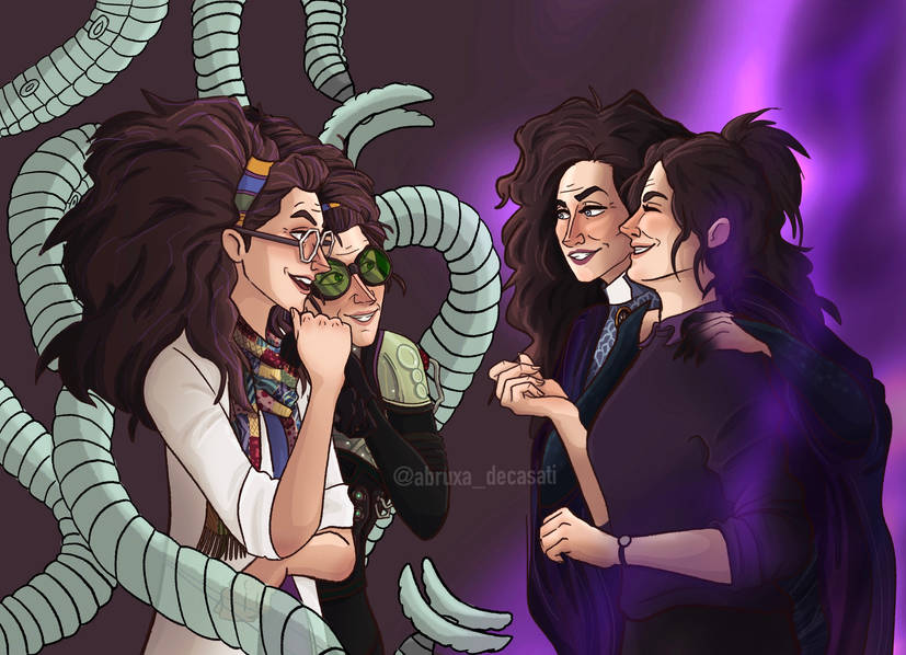 “Dr. Olivia Octavius and Agatha Harkness” by Sofía Ballesteros