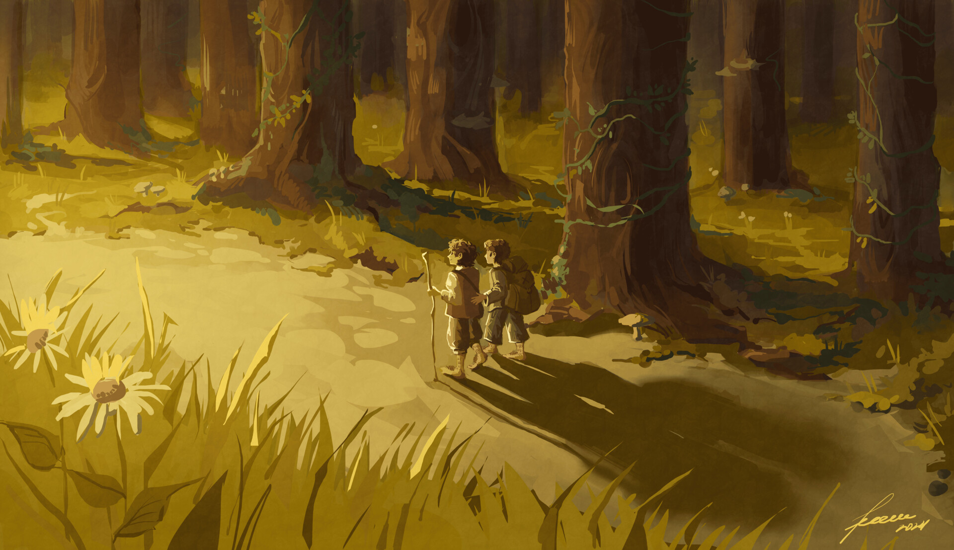 “Frodo and Sam are Leaving The Shire” by Alyona Gimatova