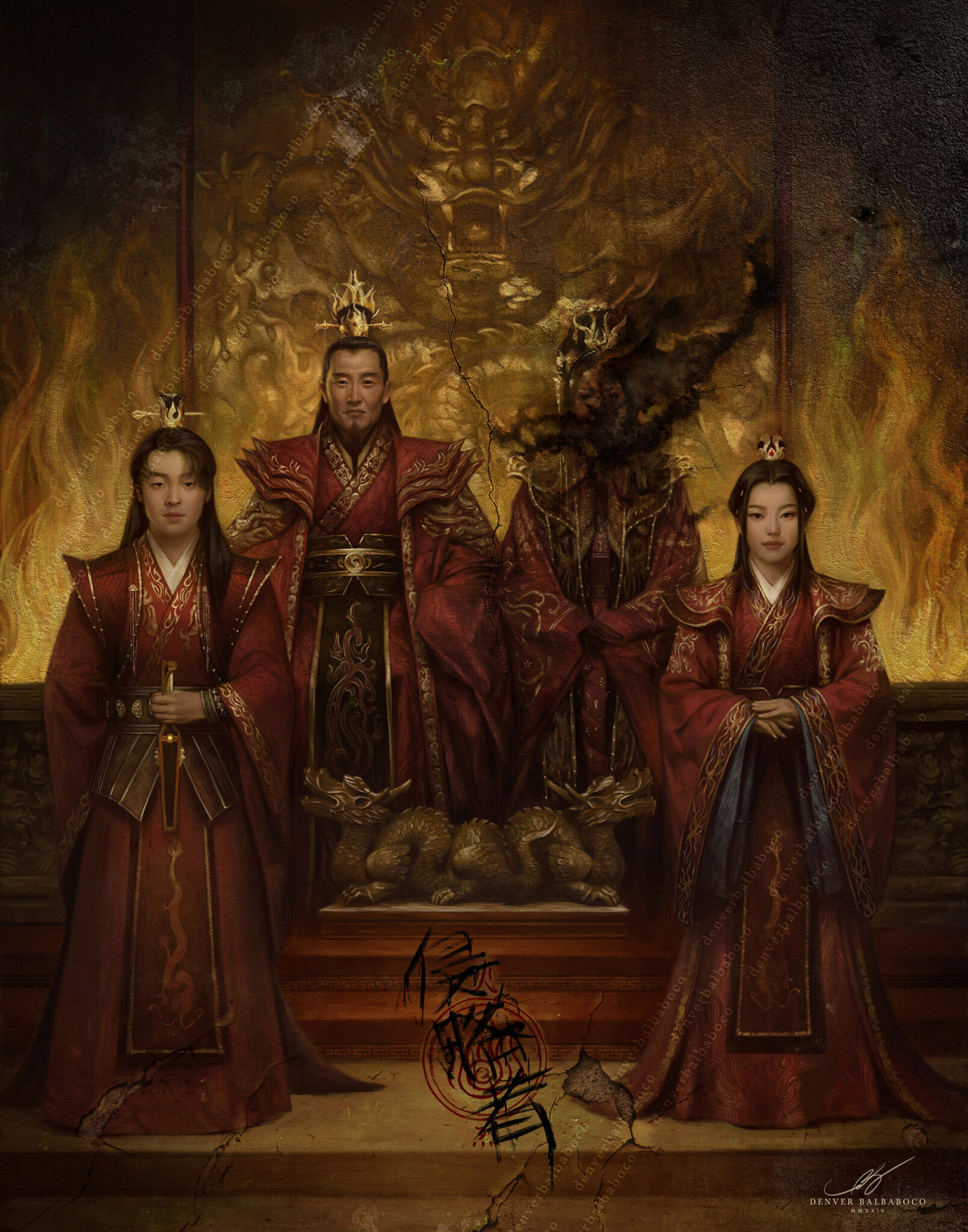 “Fire Nation Royal Family” by Denver Balbaboco