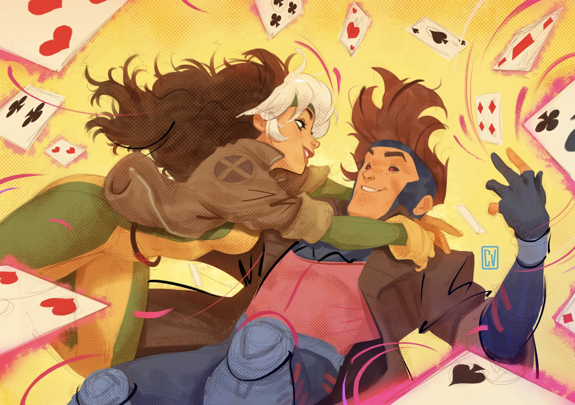 “Kiss Me – Gambit & Rogue” by Cesar Vergara